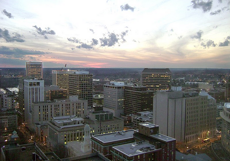 Richmond business district view from City Hall