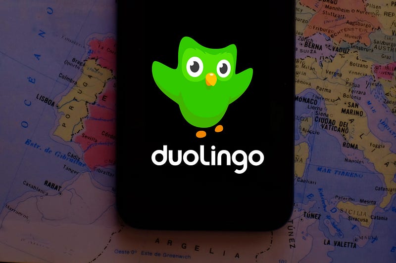 Duolingo interface showcasing language learning features