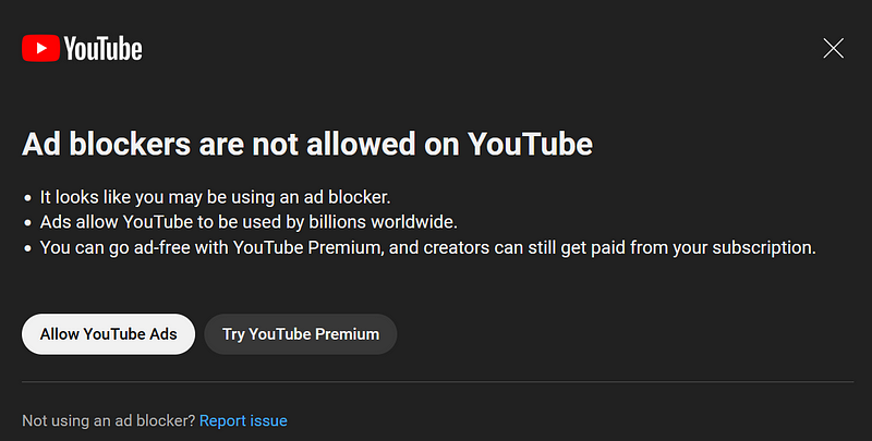 YouTube and Ad Blockers