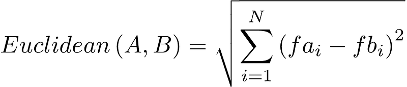 Euclidean distance formula