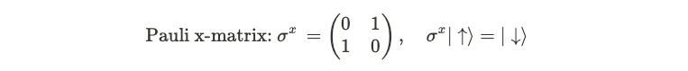 Pauli x-matrix representation