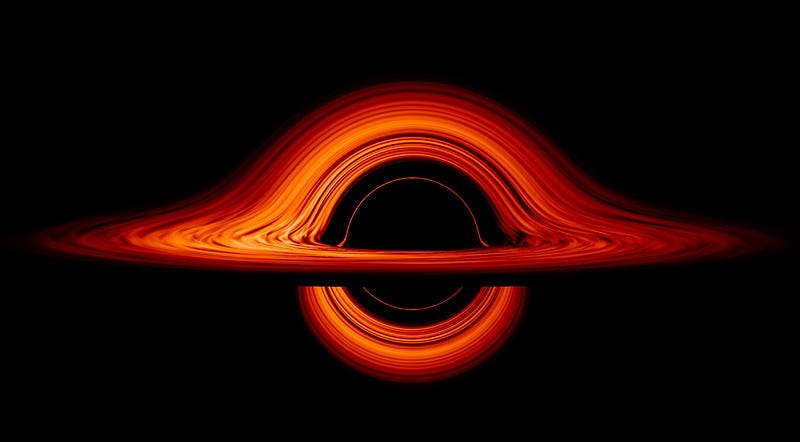 Artistic representation of a supermassive black hole