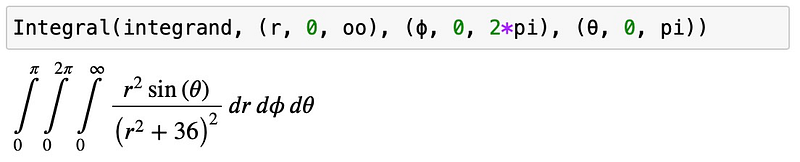 Integral calculation process