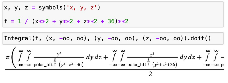 Attempting the triple integral directly