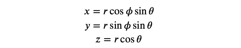 Coordinate transformation equations