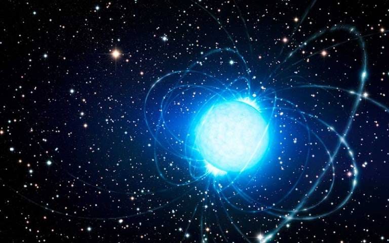 Artist's impression of a magnetar without an atmosphere