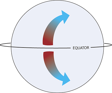 The Coriolis effect and wind patterns