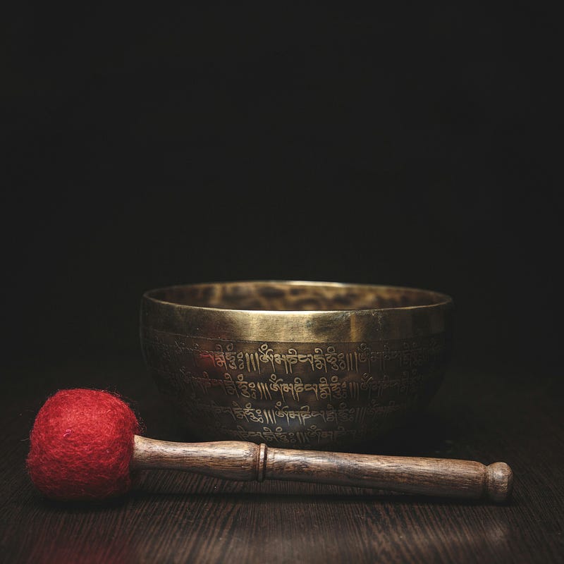 Singing bowl used for sound healing