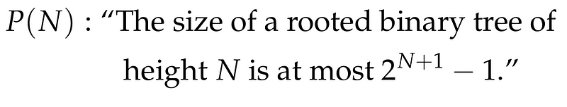 Size and height relationship in binary trees.