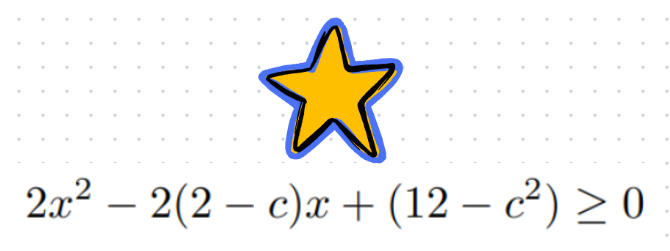 Expressions in terms of 'c'.