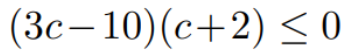 Simplified quadratic inequality.