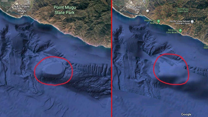 Anomaly near California coastline