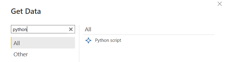 Steps to import Python data into Power BI