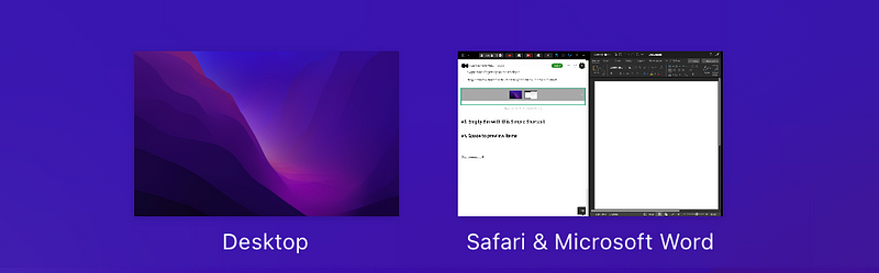 Splitting windows on macOS