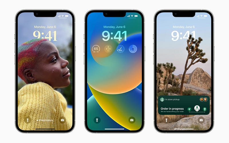 Customizable lock screen in iOS 16