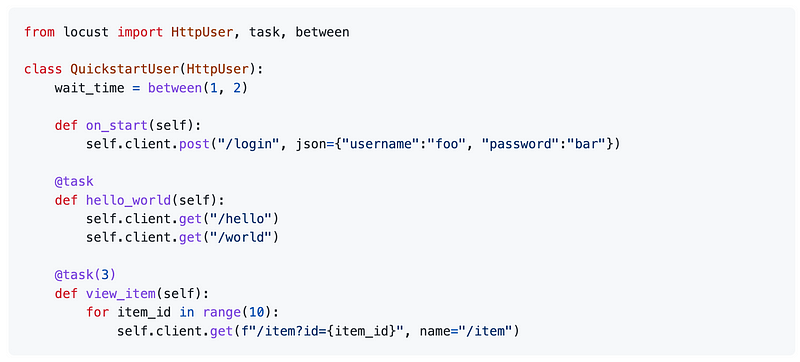 Performance testing with Locust