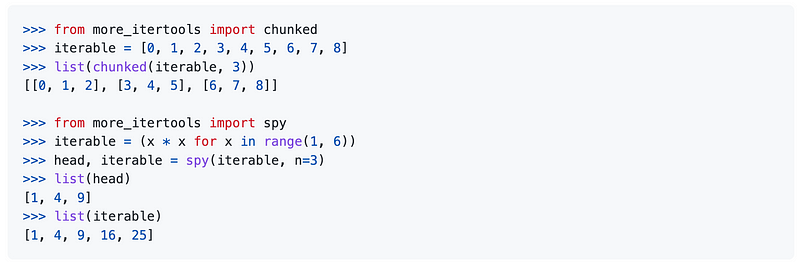 Enhanced iterable processing with More-Itertools