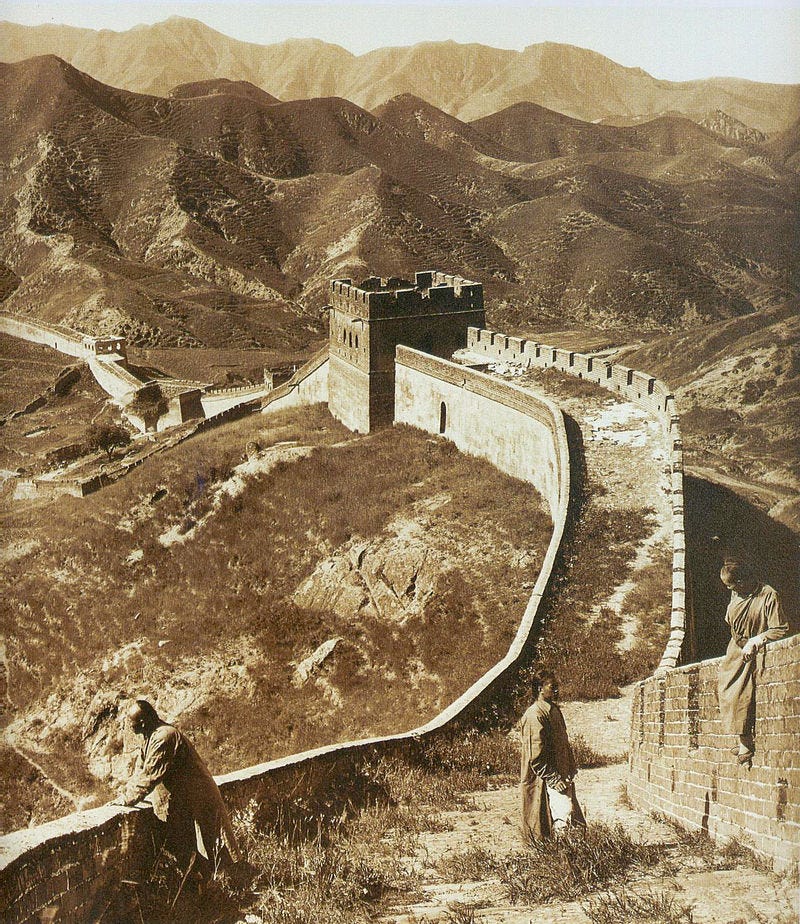 Historical map of the Great Wall of China