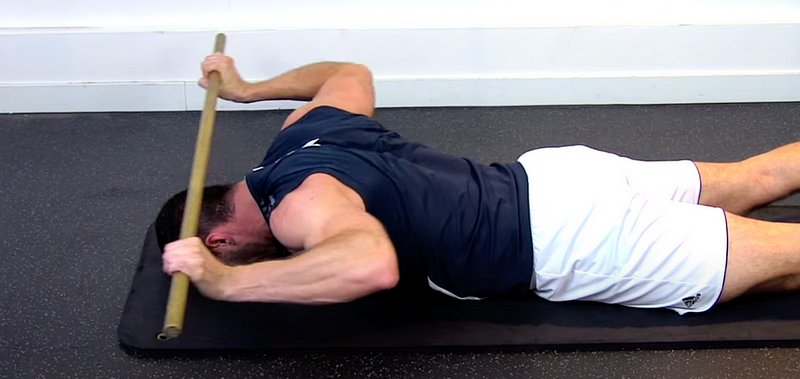 Prone Overhead Press demonstration