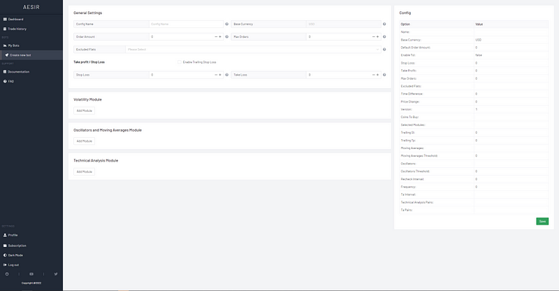 AESIR Configuration Preview