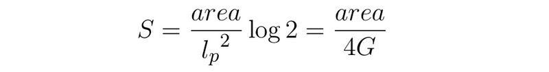 Formula for black hole entropy based on area