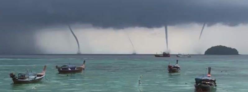 Waterspouts observed near Thailand