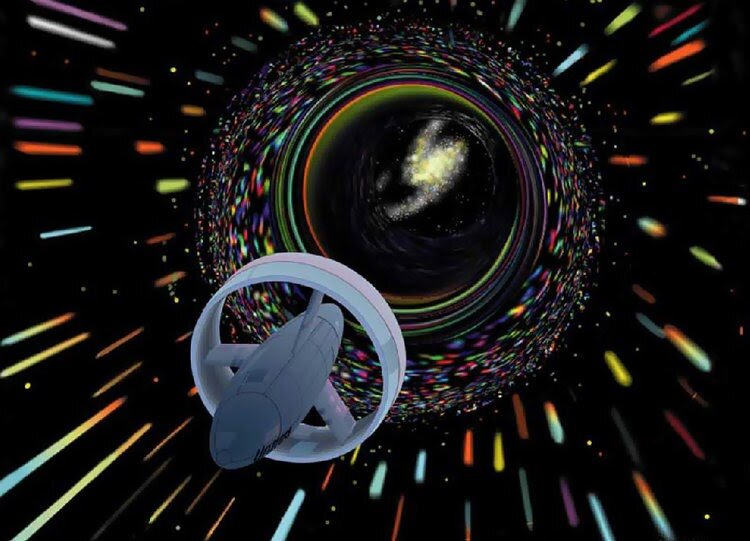 Conceptual image of warp drive technology