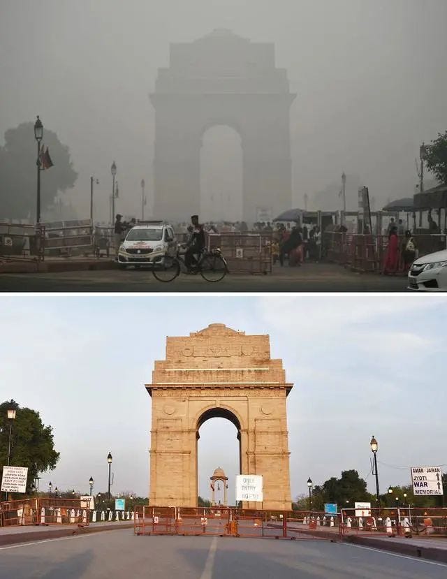 Street cleanliness comparison in New Delhi