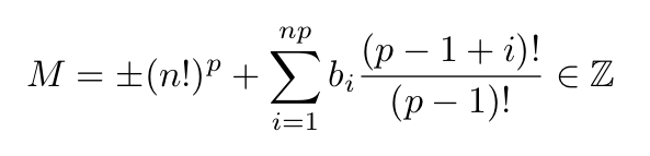 Restriction on p in the equation.