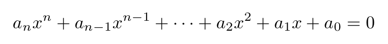 Polynomial equation example.