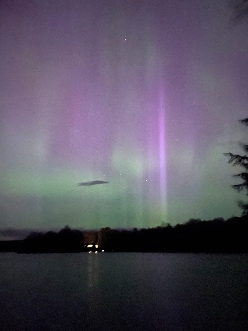 A mesmerizing view of the Northern Lights captured in Wisconsin.