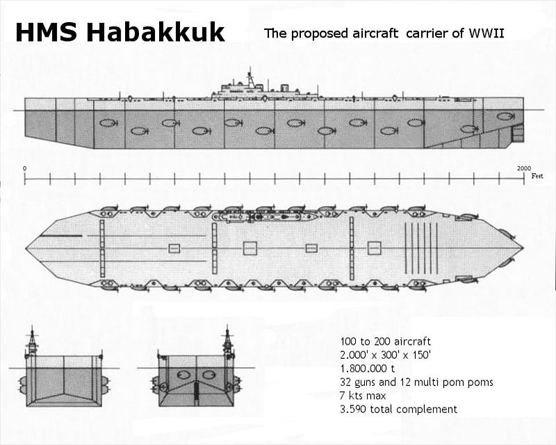 Concept art of the Pykrete aircraft carrier