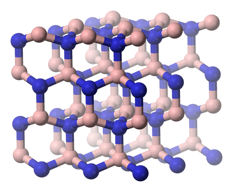 Boron nitride can form various configurations.